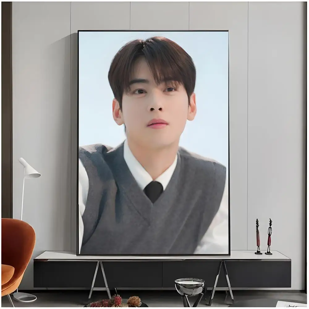 Handsome Pop Idol C-Cha EunWoo Poster Living Room Bedroom Decorative Print Unframed Decor