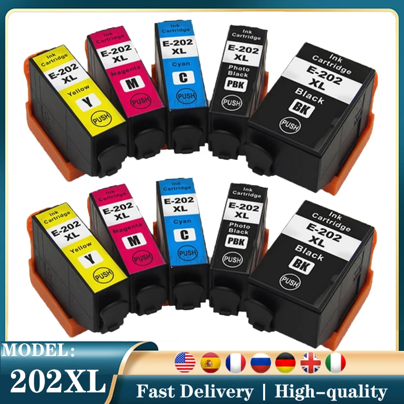 vilaxh 202XL T202XL T022 202 Compatible Ink Cartridge For Epson Expression Premium XP-6000 XP-6001 XP-6005 XP-6100 XP-6105