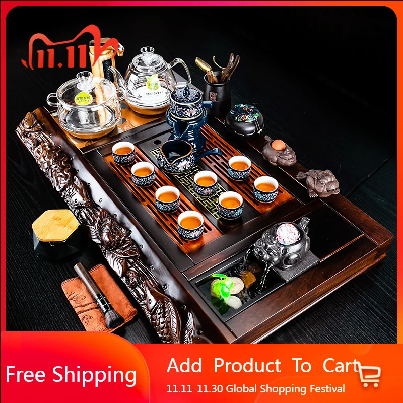 Big Long Tea Tray Rectangle Serving Accessories Drainage Drip Valet Tea Tray Decorative Vintage Kitchen Bandejas Home Products