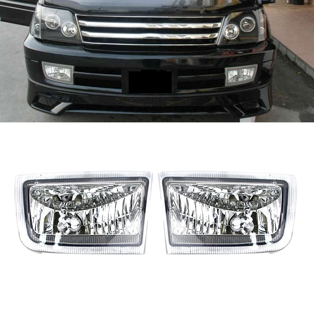 Car Front Left Right Bumper Fog Lights Assembly Foglight Without Bulb for Toyota Land Cruiser Prado 90 FJ90 3400 96-03