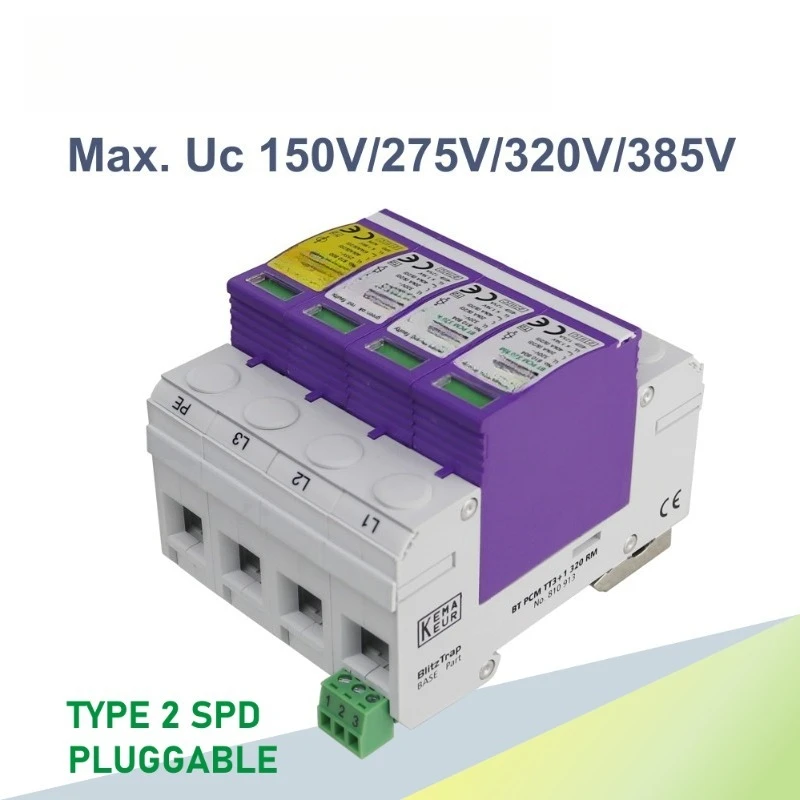 150 فولت 275 فولت 320 فولت 385 فولت التيار المتناوب T2 3 P + N TT3 + 1 SPD 20kA 40kA مصدر الطاقة الجهد المنخفض ثلاث مراحل عرام القامع المعدات