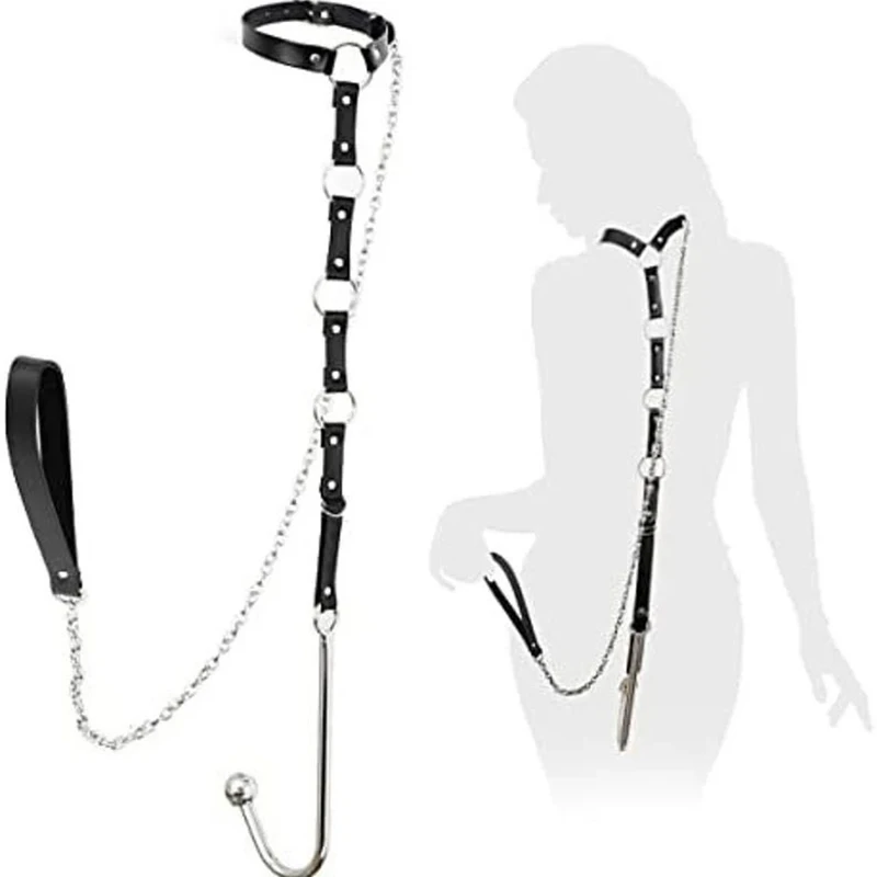 3/4-piece Set SM Adult Sex Toys Metal Anal Hooks Anal Plug Assisted Forced Restraints Masturbation Couple Passion Props