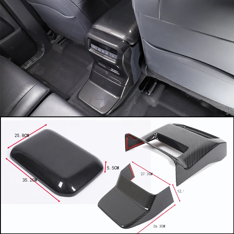 

Car Anti-Kick Cover,Armrest box cover,Rear Air Conditioning Vent Outlet Cover for Toyota Land Cruiser 250 LC250 Prado J250 2024+