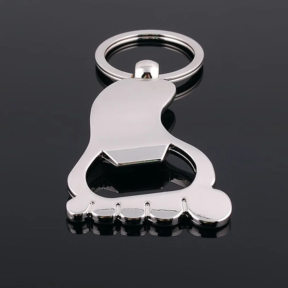 

10Pcs Foot-Shaped Beer Openers Wear-Resistant Metal Keychains Compact Portable Bottle Openers Camping Hiking Supplies
