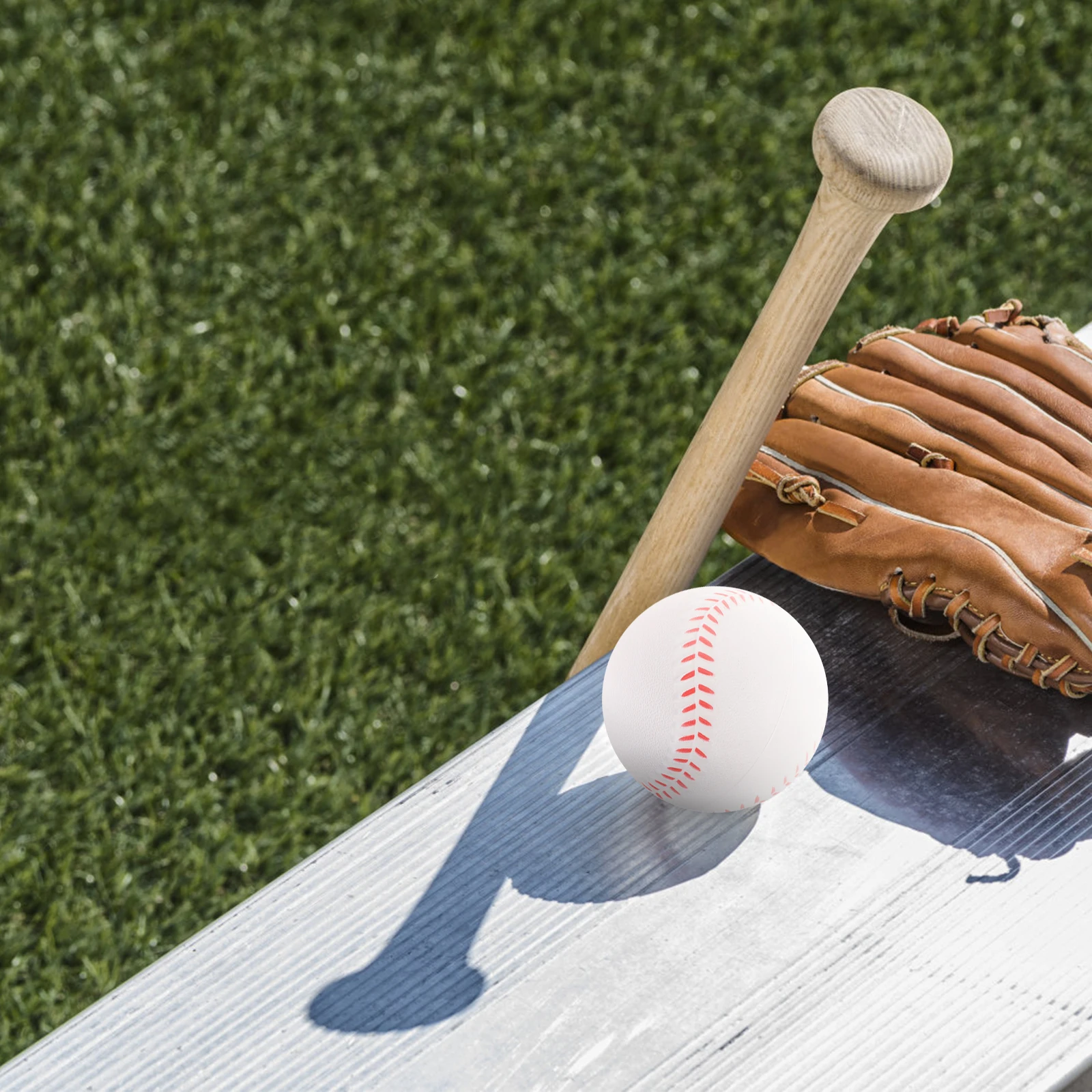 

12 шт., 90 мм, тренировочный бейсбольный мяч из искусственной кожи для начинающих, белый ненадувной тренировочный мяч, идеальные студенческие ударные дрели, бейсбол