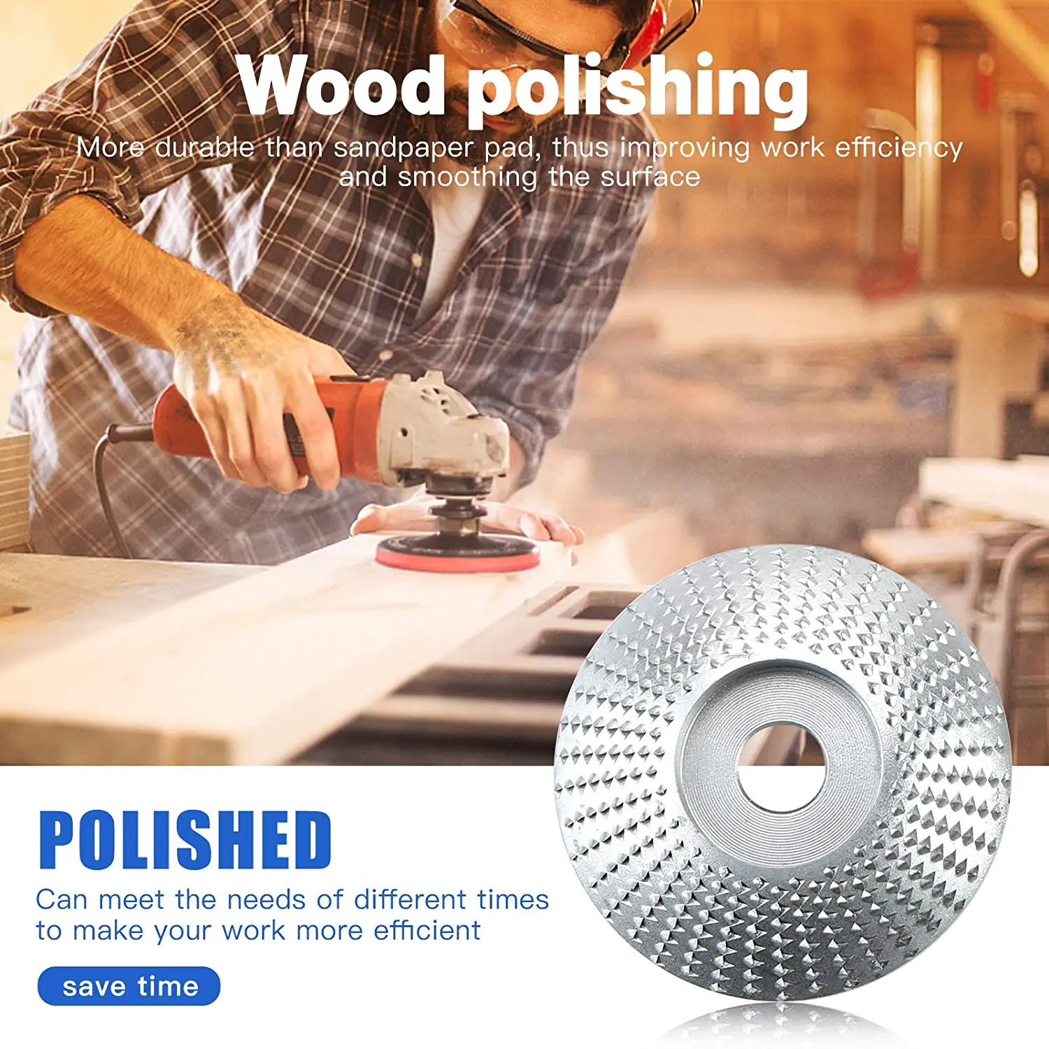 Gỗ Mài Bánh 12 Răng Gỗ Tạo Hình Đĩa Máy Mài Góc Dây Chuyền ĐĨA GỖ Chà Nhám Khắc Polising Đá Mài