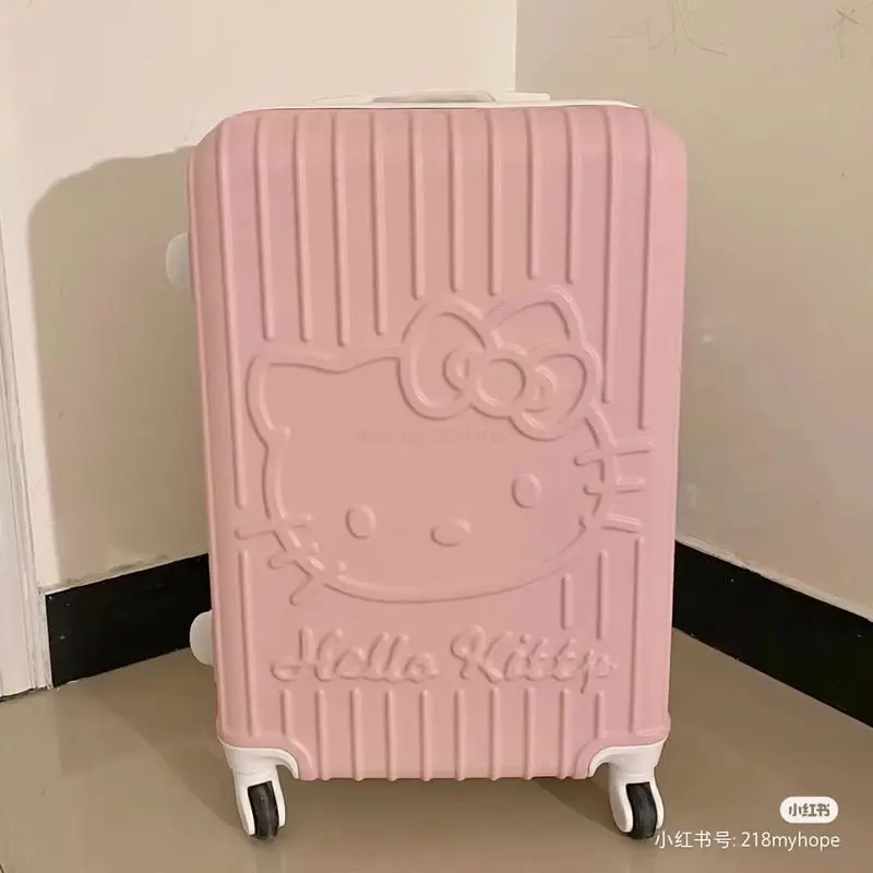 Sanrio Hello Kitty Kawaii Anime 20-Inch 24-Inch Luggage Trolley Case Universal Wheel Female Student Travel Suitcase Cute Gifts