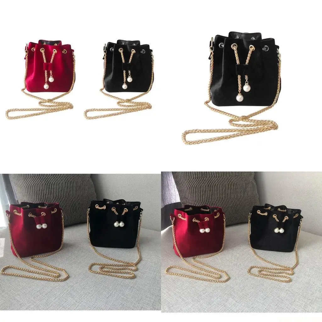 

X90D Luxury Handbags Women Fashion Shoulder Bag Metal Chain Crossbody Bags Large Capacity Bucket