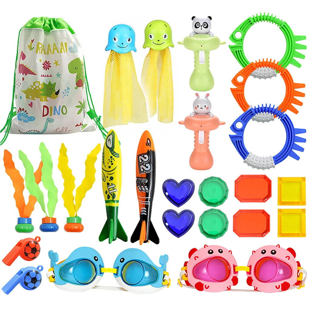 

Fun Diving Game Toys Set For Kids - Underwater Experience Non-toxic ABS Swimming Pool Throw And Fetch Variety