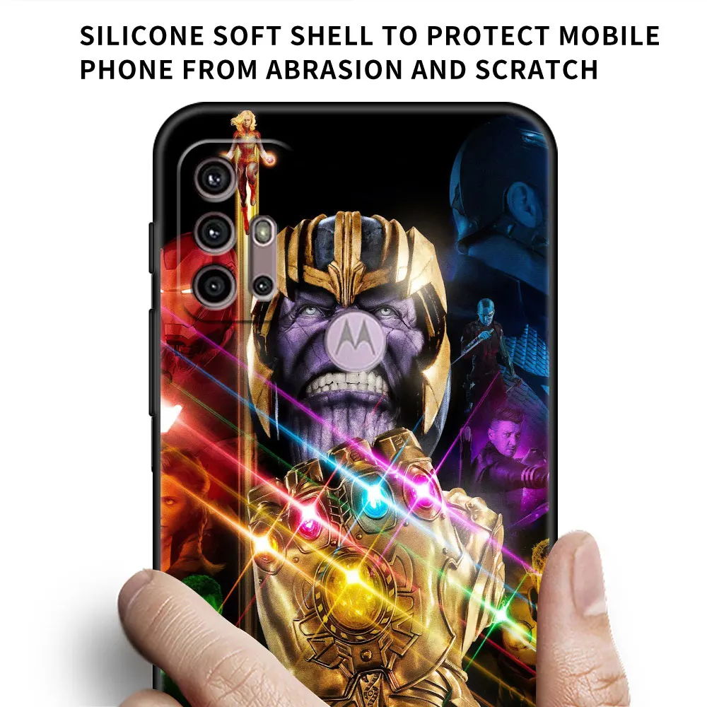 Marvel Thanos Infinity Gauntlet Phone Case For Motorola Edge 20 Pro G51 30 Neo G22 One Fusion G31 G9 Power Cover Silicone Bumper