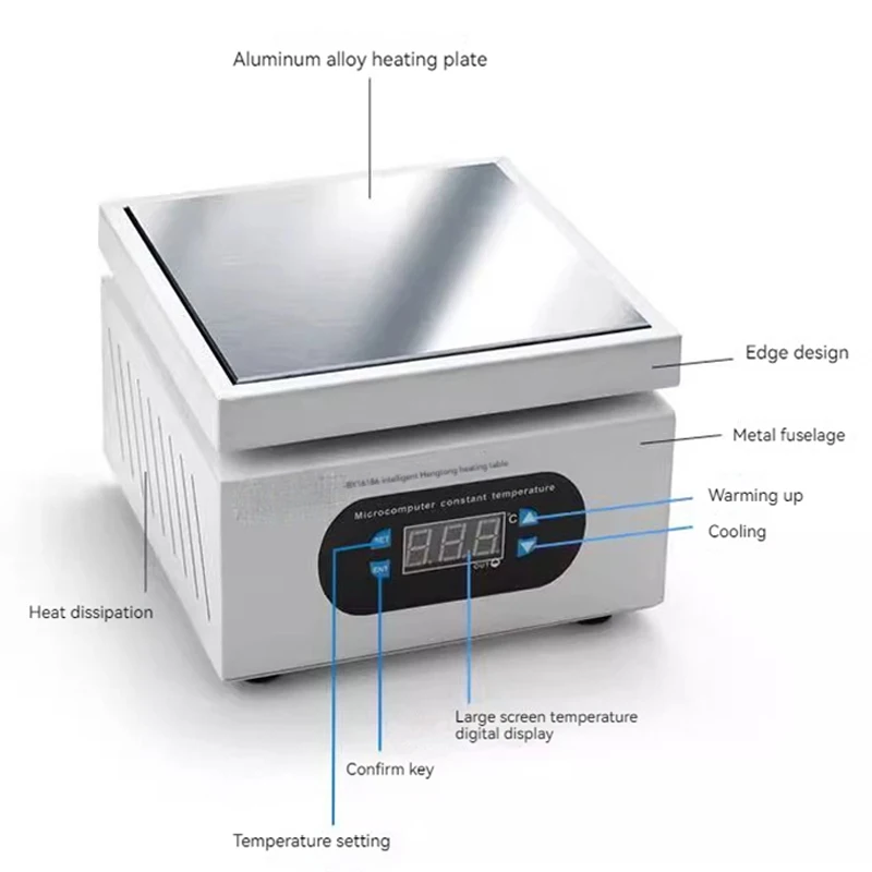 150*150mm Heating Station Digital Preheating Platform Electronic Hot Plate Maintenance Heating Station for PCB LCD Screen Repair