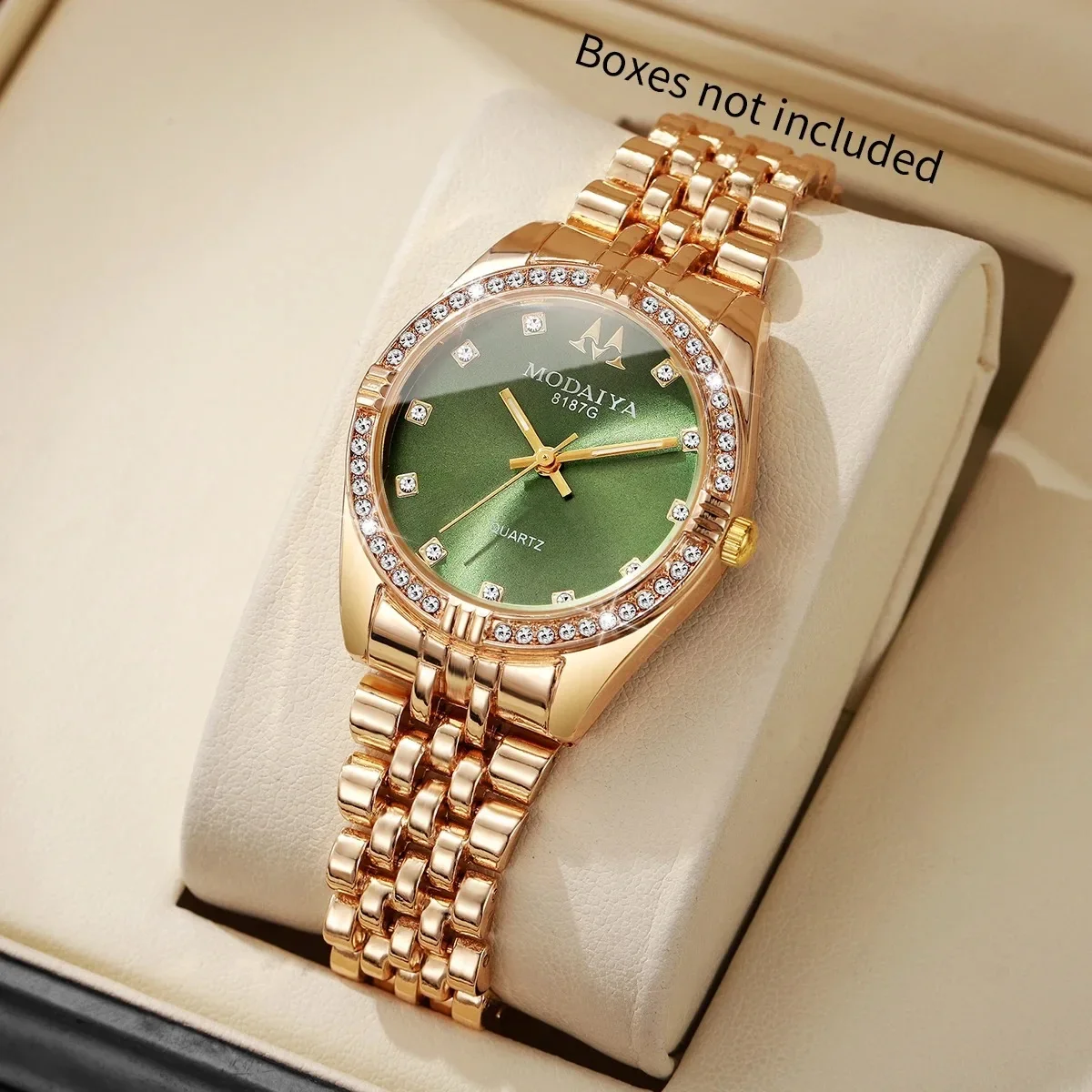 Luxury Rhinestone Women Quartz Watch Elegant Stainless Steel Strap Ladies Wristwatches Clock Gift Reloj MujerWithout Box