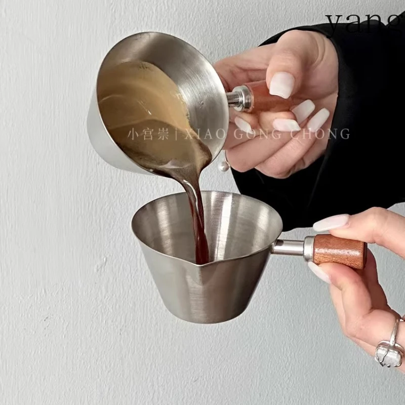 

LMM stainless steel with handle strap graduated extraction cup small milk cup 100ml