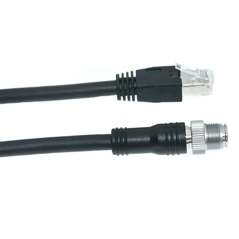 High-speed M12 8-pin X-type Aviation Plug RJ45 Industrial Camera High Flex Network Cable Keyence Cognex 8P Camera Energy Chain