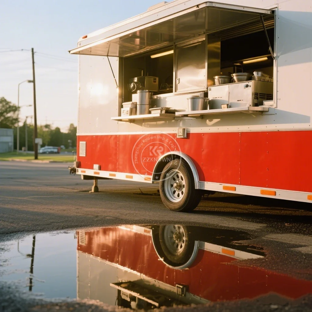 

DOT Approved Mobile Fast Food Trailer Concession Coffee Trailer Food Truck for Ice Cream Pancake for Sale