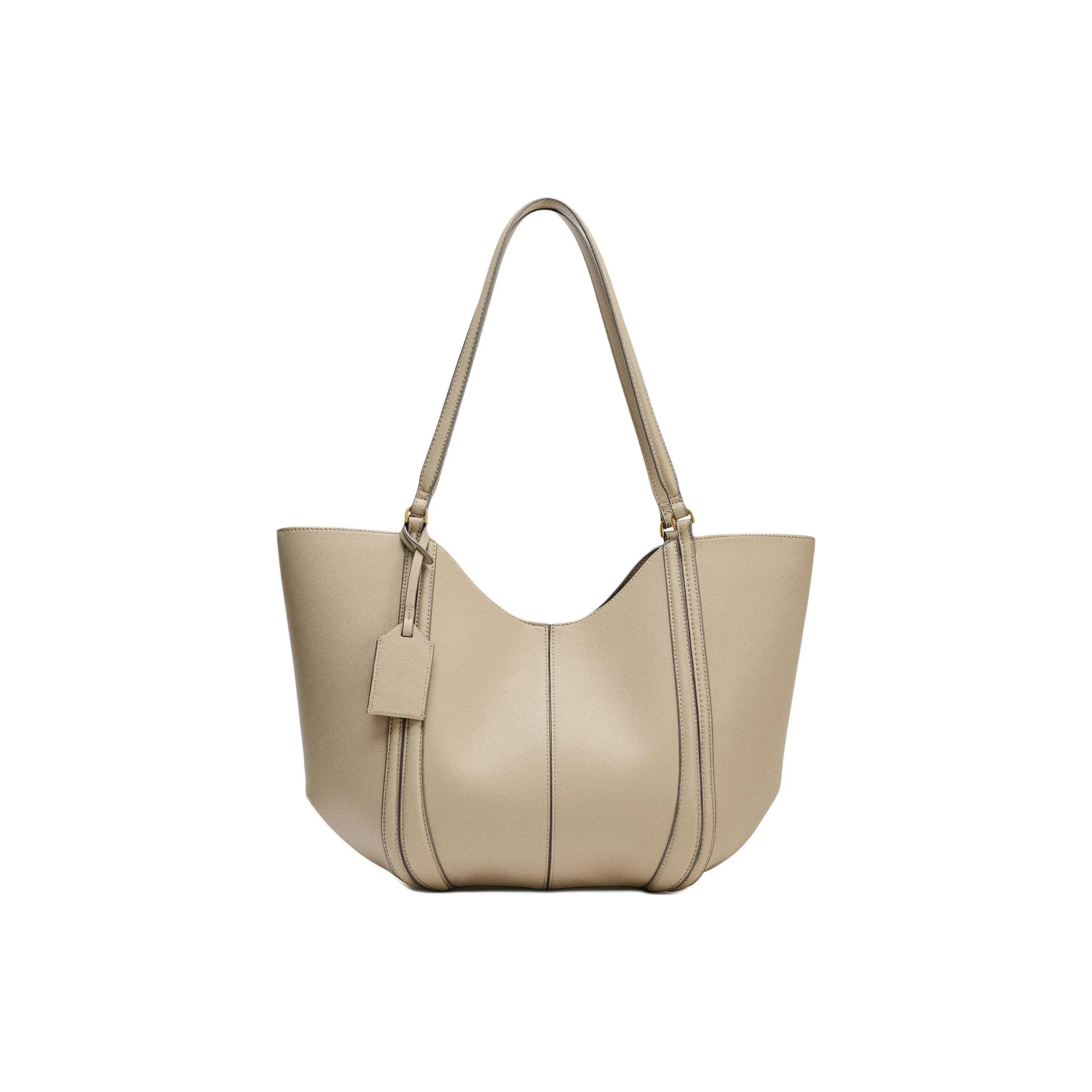 ZARA Pu Tote Bag, Shopping Bag, Handbag, Shoulder Bag Extra Large Women's Beige 16032610716