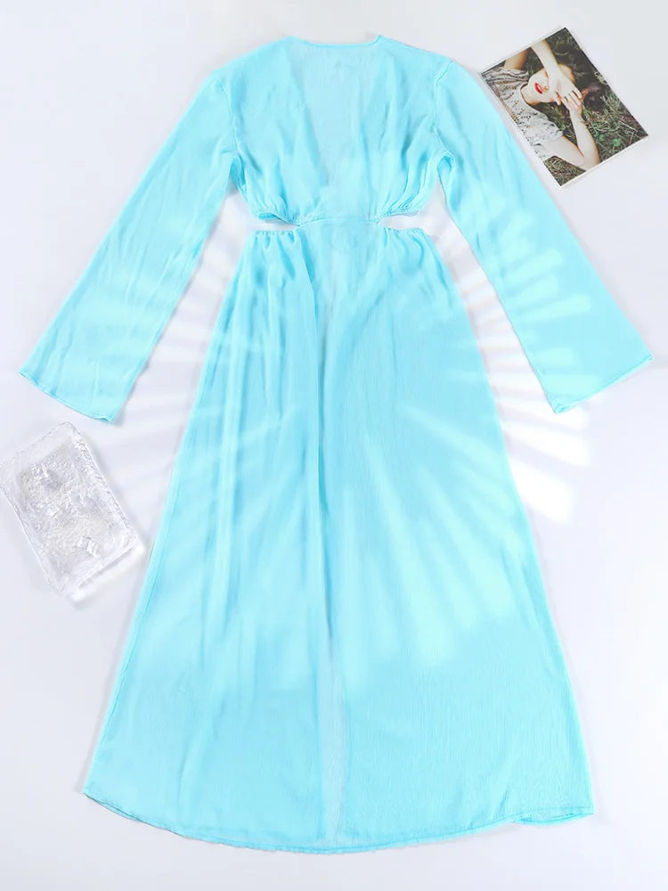 Miyouj Sexy maillots de bain été pansement plage Wrap 2025 maillot de bain évider couvrir couleur unie maillot de bain Sexy maillots de bain femmes robe