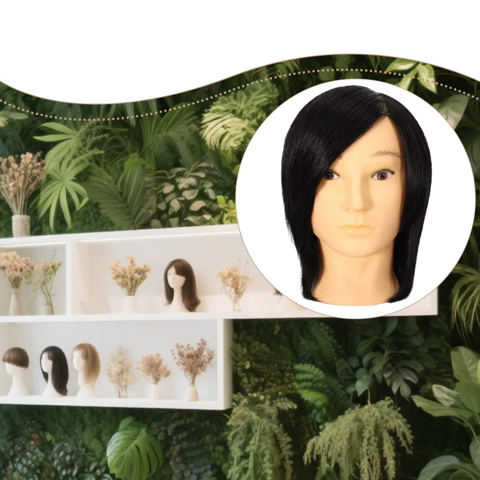 Männlicher Schaufensterpuppenkopf, Kosmetologie, Schaufensterpuppe, Friseur-Trainingspuppe, Trainingskopf für den Friseursalon