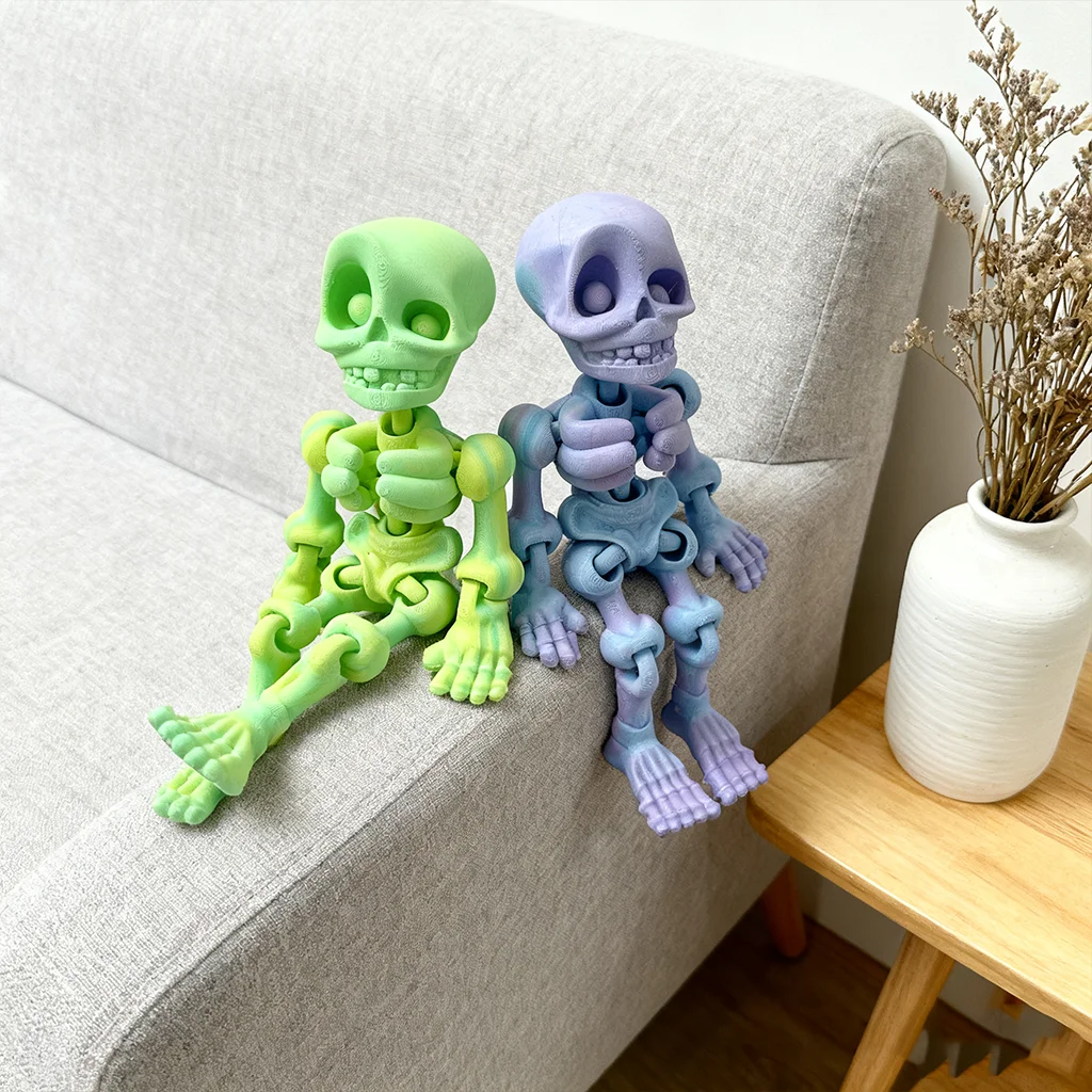 3D-gedruckte Totenkopf-Statue, einzigartige Tischdekoration & Sammlerstück, Halloween-Deko, Weihnachts-Actionfiguren, 30cm/11,81 Zoll – Detail 10