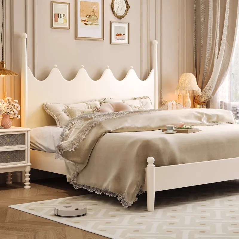 Letto francese leggero personalizzabile in legno massello