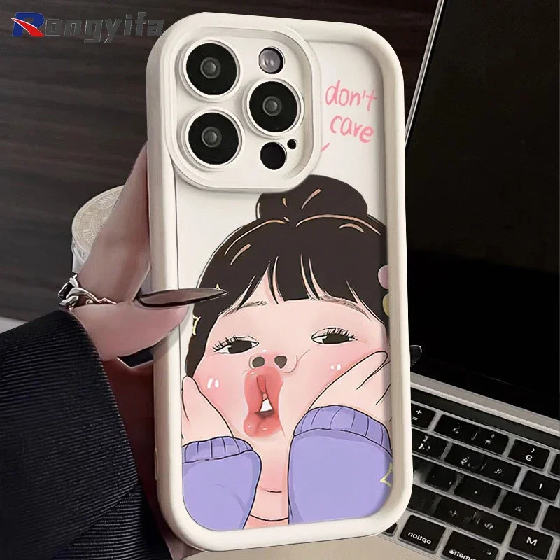 For Infinix Hot 50 50i Zero 40 30 Tecno Spark 30C Go 1 9 Pop 9 Camon 30 Pro Pova 6 Neo 5G 4G Silicone Phone Case Cute Girl Cases