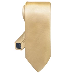 Gravata dourada para homens, roupa formal, gravatas para festas e trabalho, marca de grande qualidade, 100% seda, 8 cm