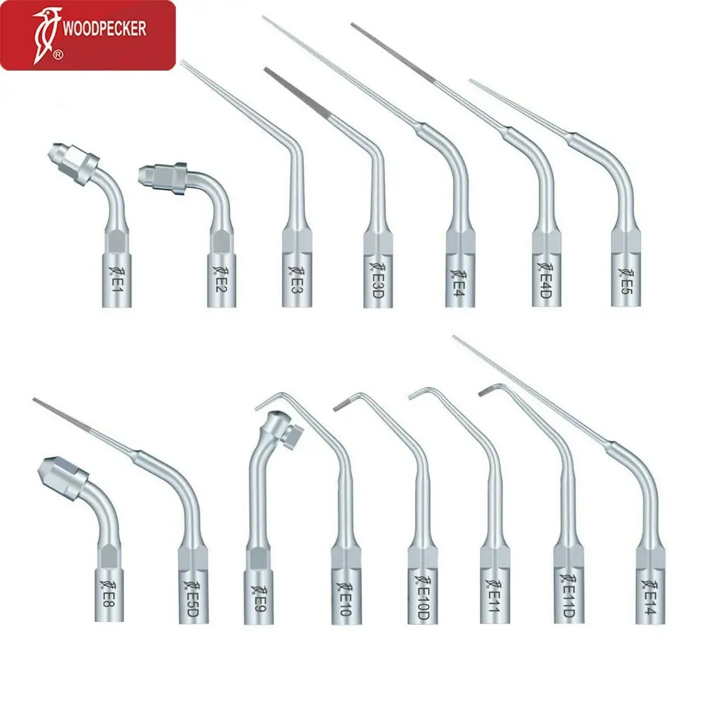 

100% Woodpecker Dental Original Ultrasonic Piezo Scaler Scaling Endodontics Tips E1-E14 fit EMS