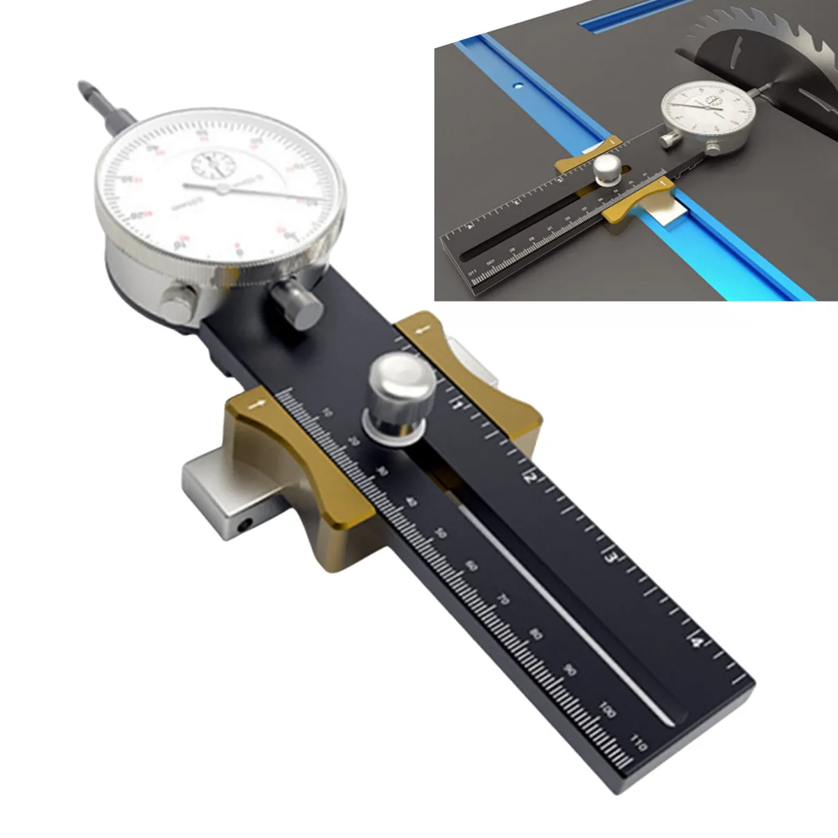 Table Saw Dial Indicator Calibrator Saw Blade Parallelism Correction Woodworking Correction Tools  Adjustable Probe Accuracy