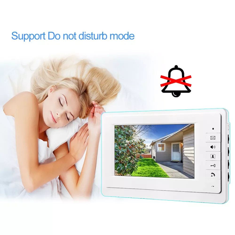 7 Inch 4C Cable Wired Indoor Monitor for Home Video Intercom System Apartmentt Doorphone Doorbell 9 Inch TFT Color Indoor Screen