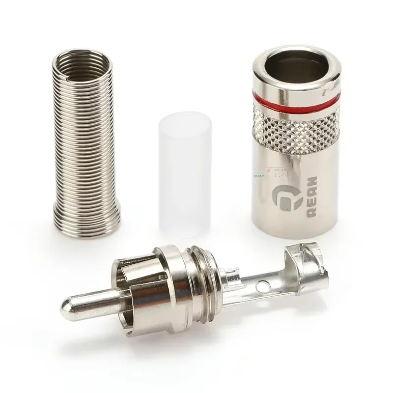 

RCA Connector Gold-plated Phono Audio Video Lotus Plug NYS373 NYS366 Cable Connector with Spring Tail