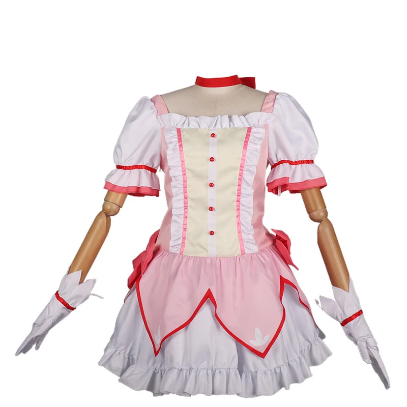 Anime Kaname Madoka Cosplay Kostüm Magica Mädchen Kleid Rosa Lolita Uniform Set