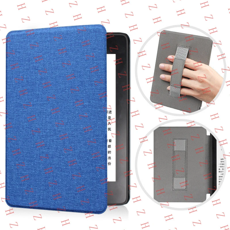 P+ Leather Smart Case Cover With Hand Strap For All-New Kindle 10th Paperwhite 4 3