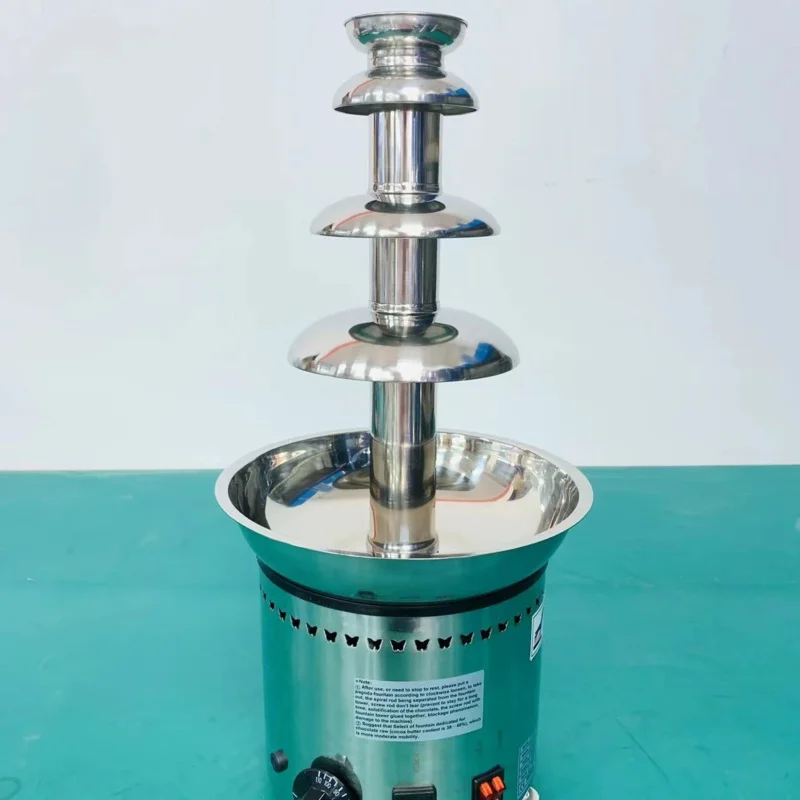 

Cascading Chocolate Fountain Hot Sale 4 Tiers Steel Motor Stainless chocolate waterfall fountain machine