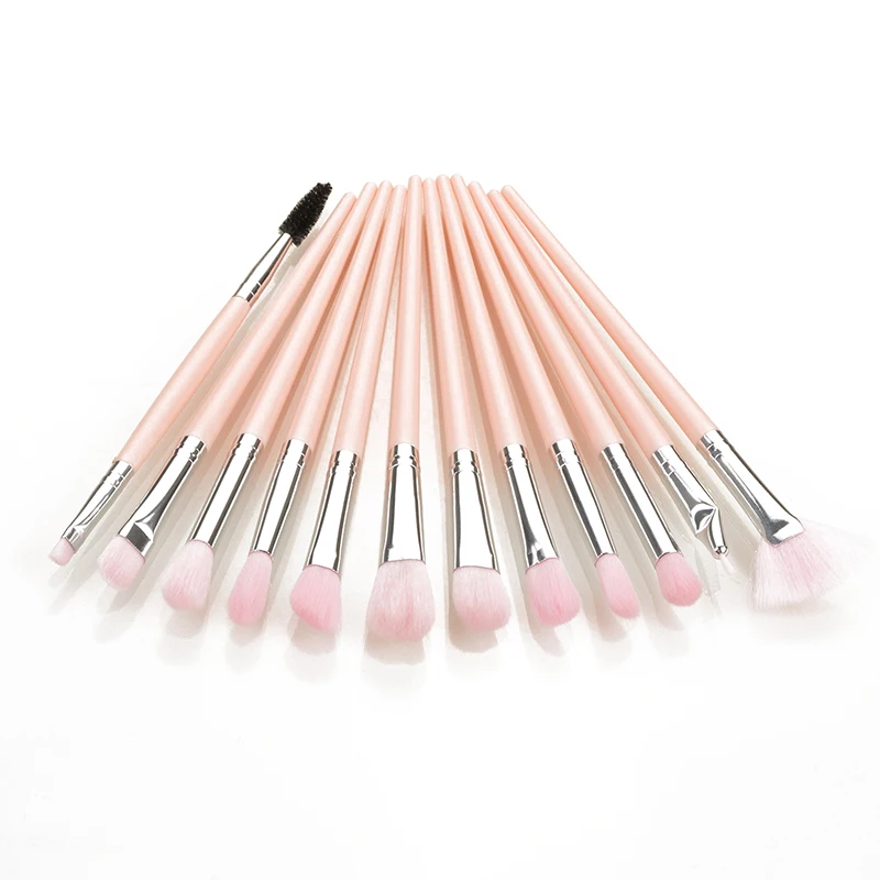 12Pcs Makeup Brush Set Eyeshadow Eyeliner Eyelash Eyebrow Makeup Brushes Professional Eyeshadow Brush