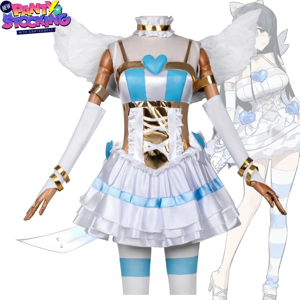

Stocking Panty Cosplay Anime Women Cosplay Costume Stocking Panty Wig Halloween Angel Kostume