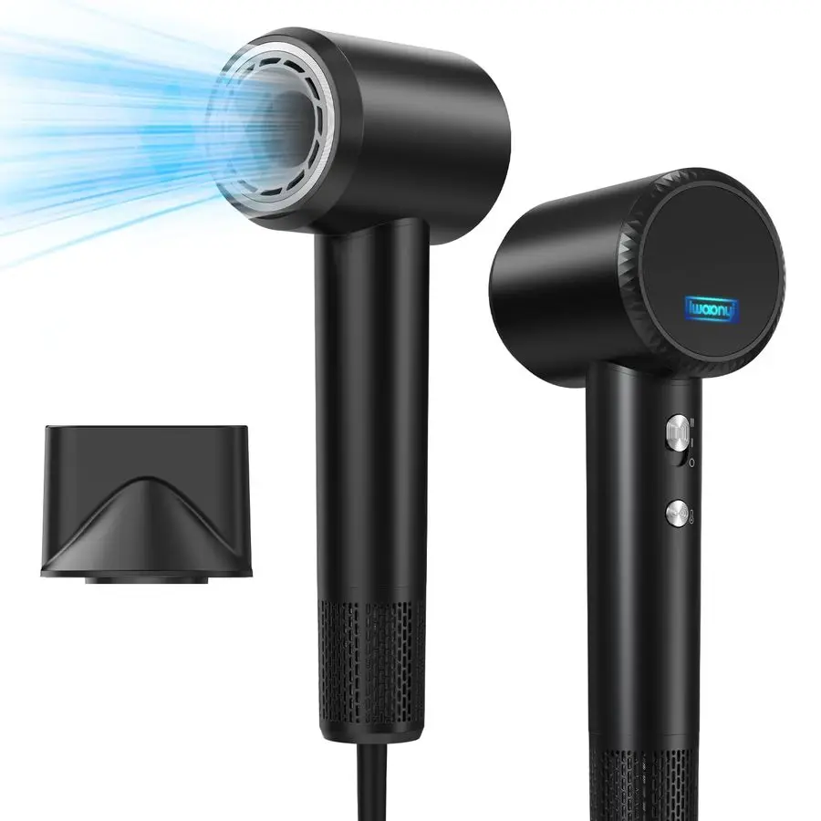 

Сушилка 150000 об/мин Высокоскоростная сушилка с отрицательным ионным уходом для быстрого высыхания. Легкий, малошумный дизайн с 4 Temps 2 Spe