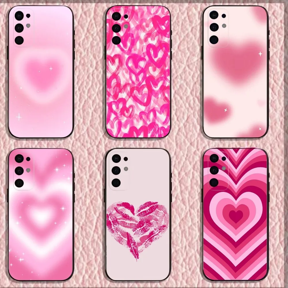 

Cute Love pink Phone Case For Samsung S25,S24,S21,S22,S23,S30,Ultra,S20,Plus,Fe,Lite,Note,10,9,5G Black Cover