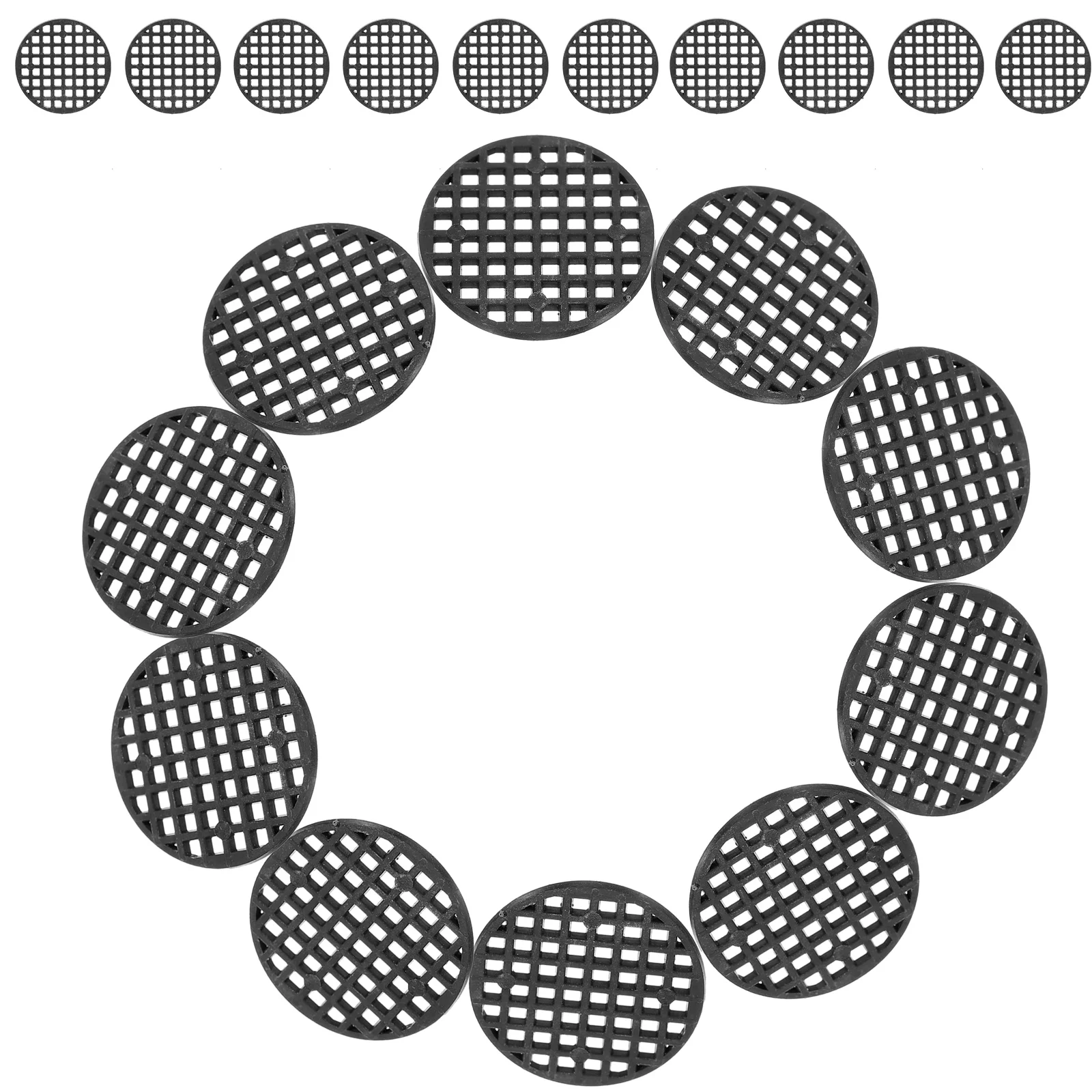 

100pcs Leakproof Screen Nets for Flower Pot Bottom 4.5CM Round Plastic Mesh Pads Planter Hole Garden Netting Drainage