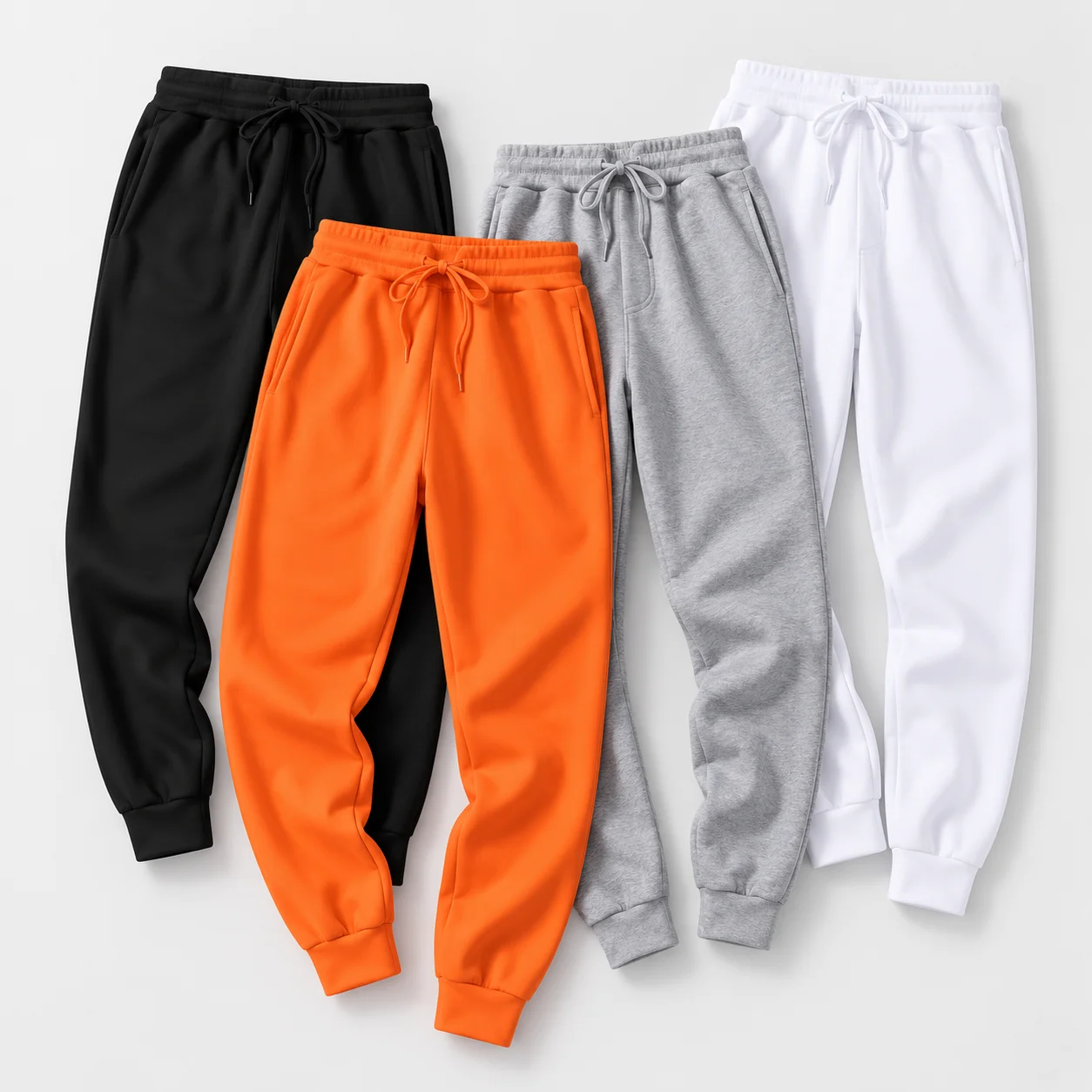 2026 Men's Fleece Jogger Pants Autumn Winter Casual Sweatpants Drawstring Running Fitness Workout Gym Comfortable Daily Trousers