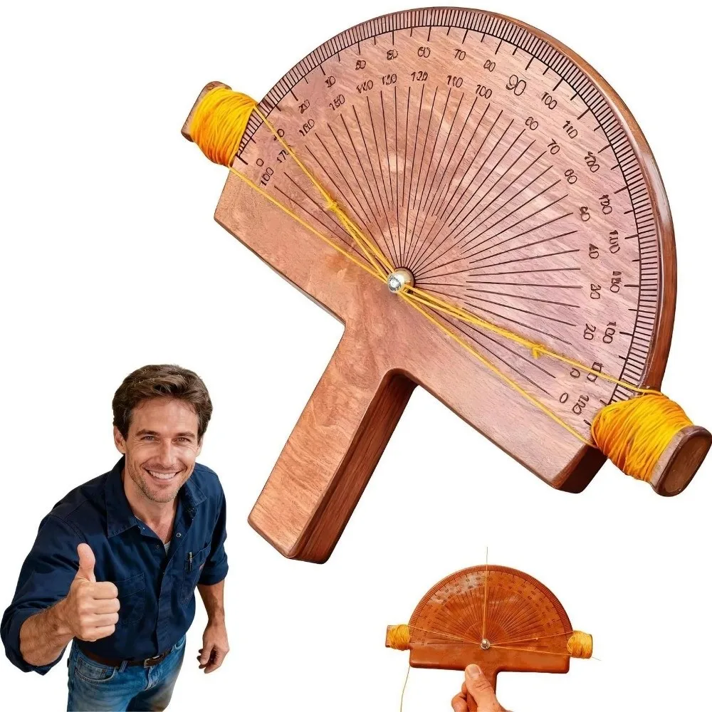 Handcrafted Precision Angle Finder Accurate Measurement Laser-Engraved Angle Detector Wooden Angle Finder Tool