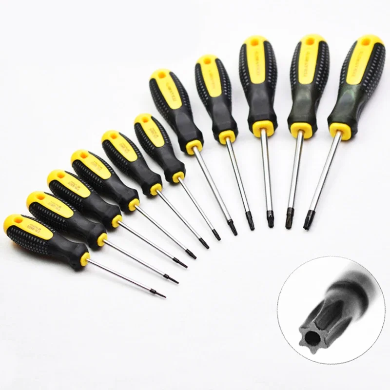 1 Piece Torx Screwdriver T5-T30 Plum Screw Driver CR-V Magnetic Bolt Driver Multi Size Screwdrivers Screw-driving Tools