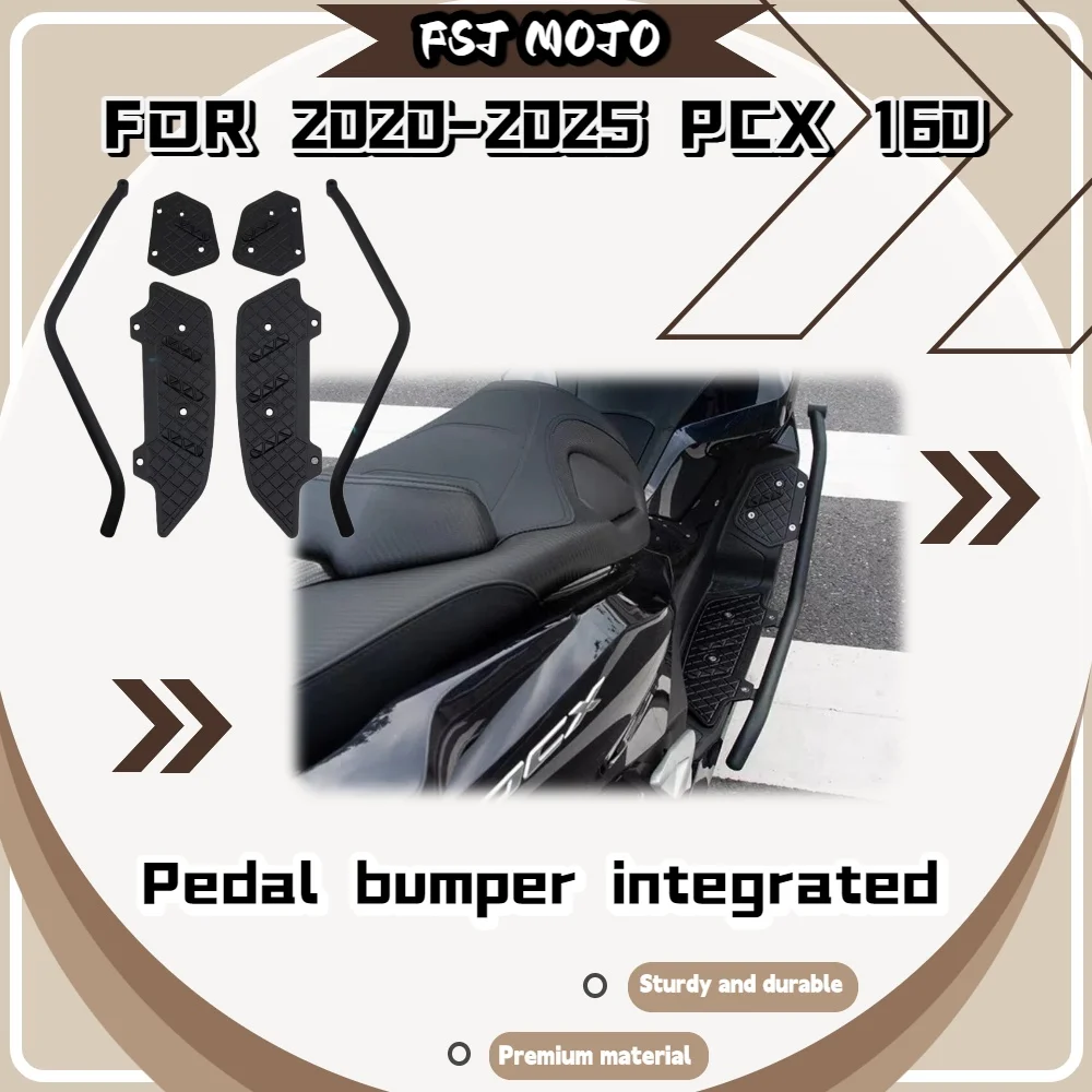 For PCX160 2020-2025 Multi-Function Guard Frame Combine Foot Support & Anti-Drop Protection For Daily Riding