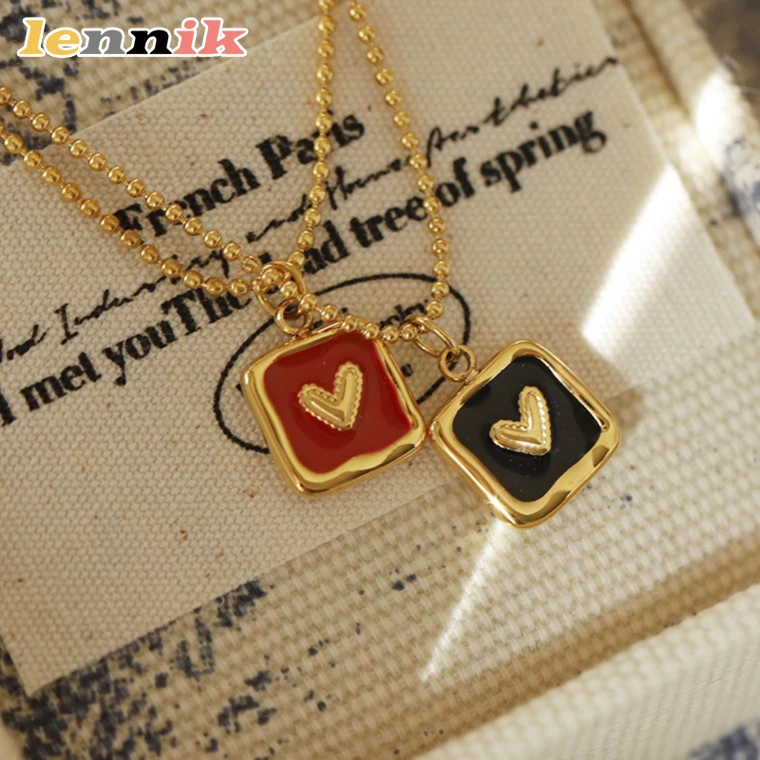lennik-colar-de-coracao-de-poquer-aco-titanio-preto-vermelho-melhor-amigo-coreano-feminino-diario-reuniao-versatil-presente-perfeito