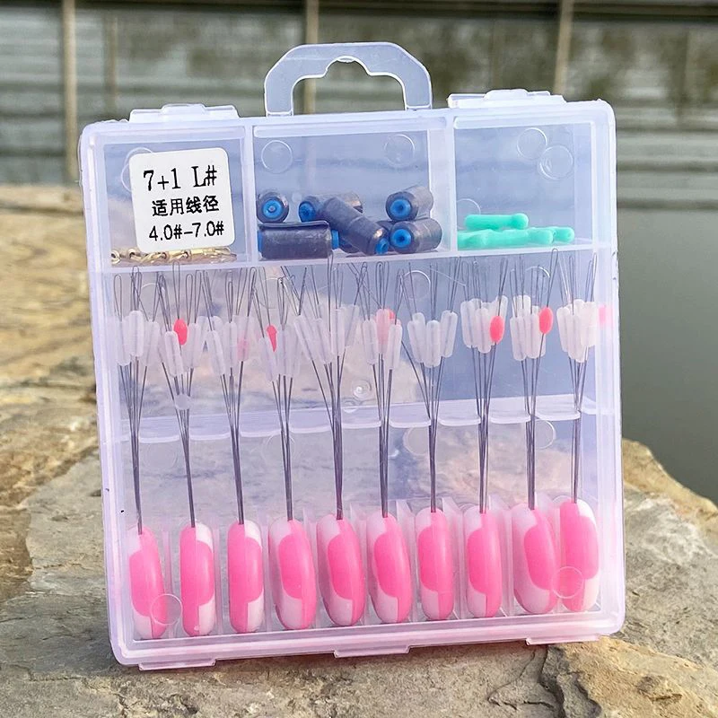 Boxed Space Beans 10-Set Kit, 7+1 Silicone Space Beans, 8-Shaped Ring Space Beans Combo Kit Fishing Equipment