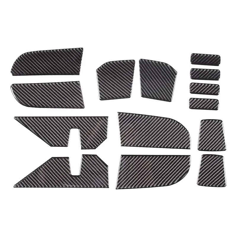 Car Door Slot Mats Kit Trim Decal Stickers for 2022 2023 Interior Accessories - Soft Carbon Fiber