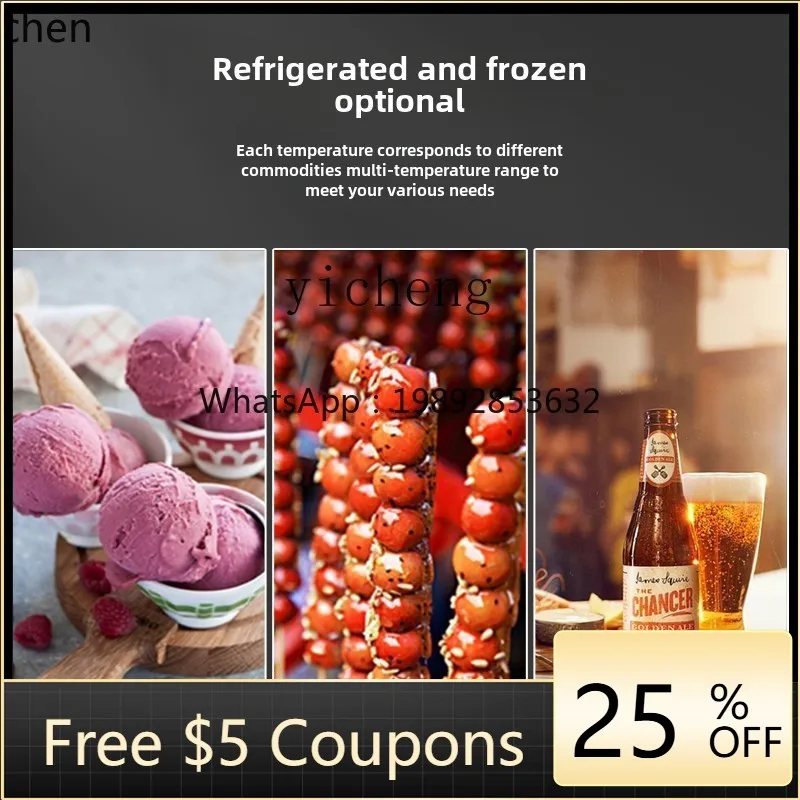 

P24 Display Cabinet Commercial Frozen Refrigerator Ice Cream Low Temperature Cabinet Air Cooled Vertical