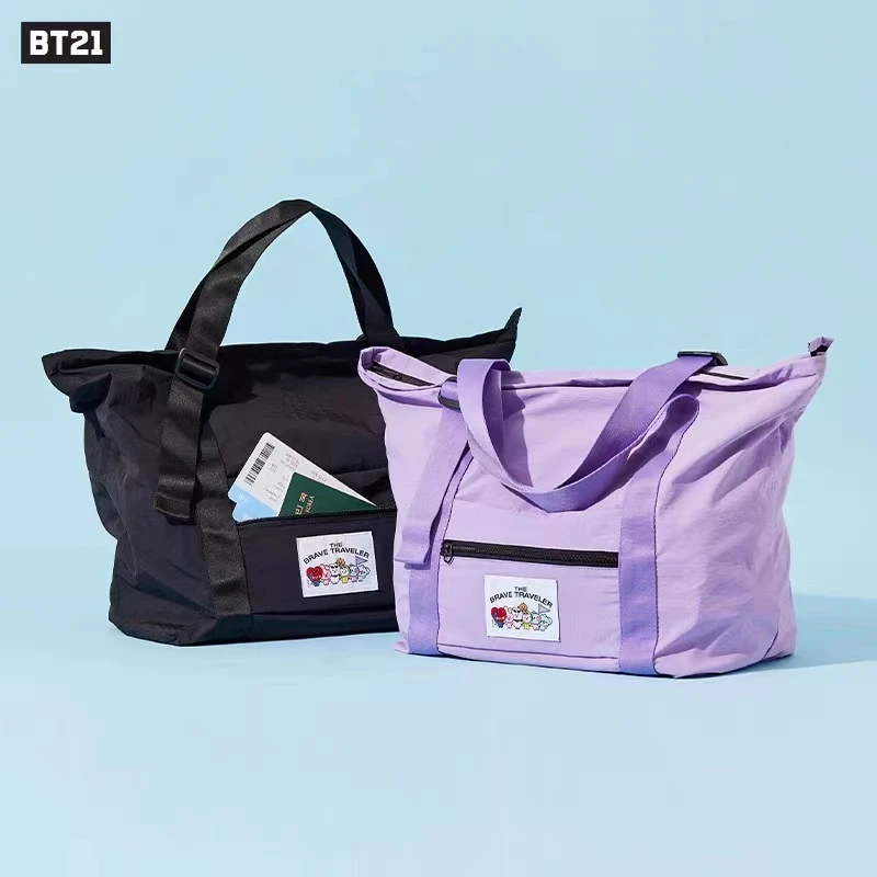 

Kawaii Bt21 Baby Travel Series Storage Handbag Anime Koya Cooky Shooky Rj Chimmy Fashion Lightweight Large Capacity Shoulder Bag