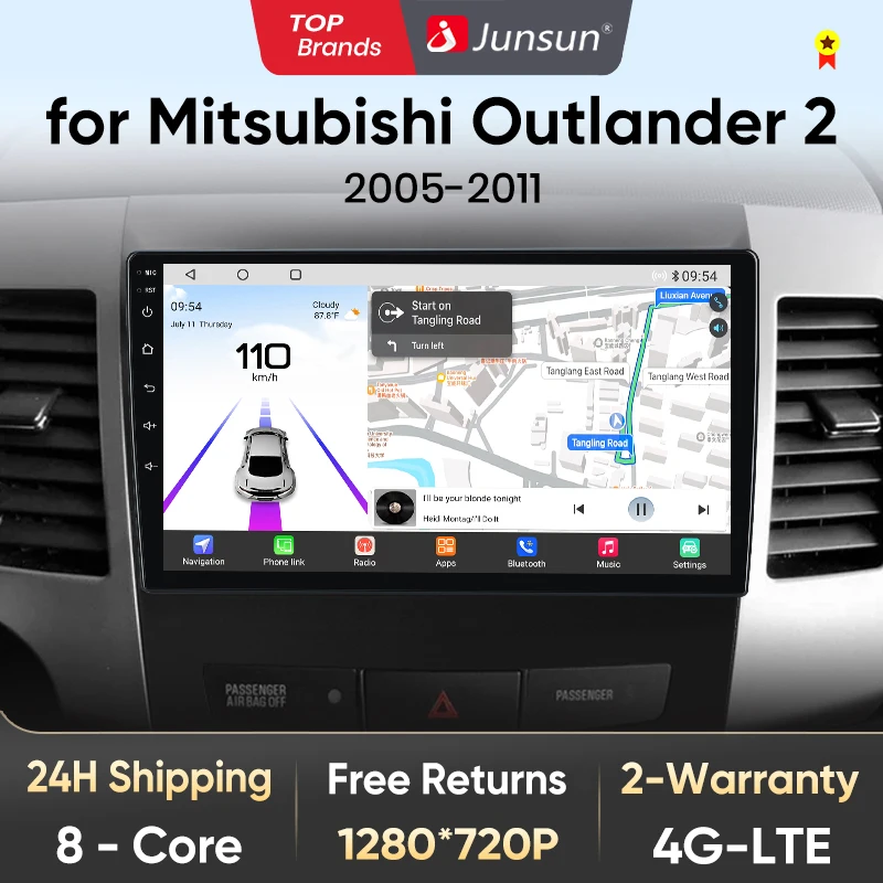 Junsun 13.1 ''Qualcomm Wireless CarPlay Android Auto Car Radio For Mitsubishi Outlander xl2005 2006-2011 Multimedia GPS Stereo