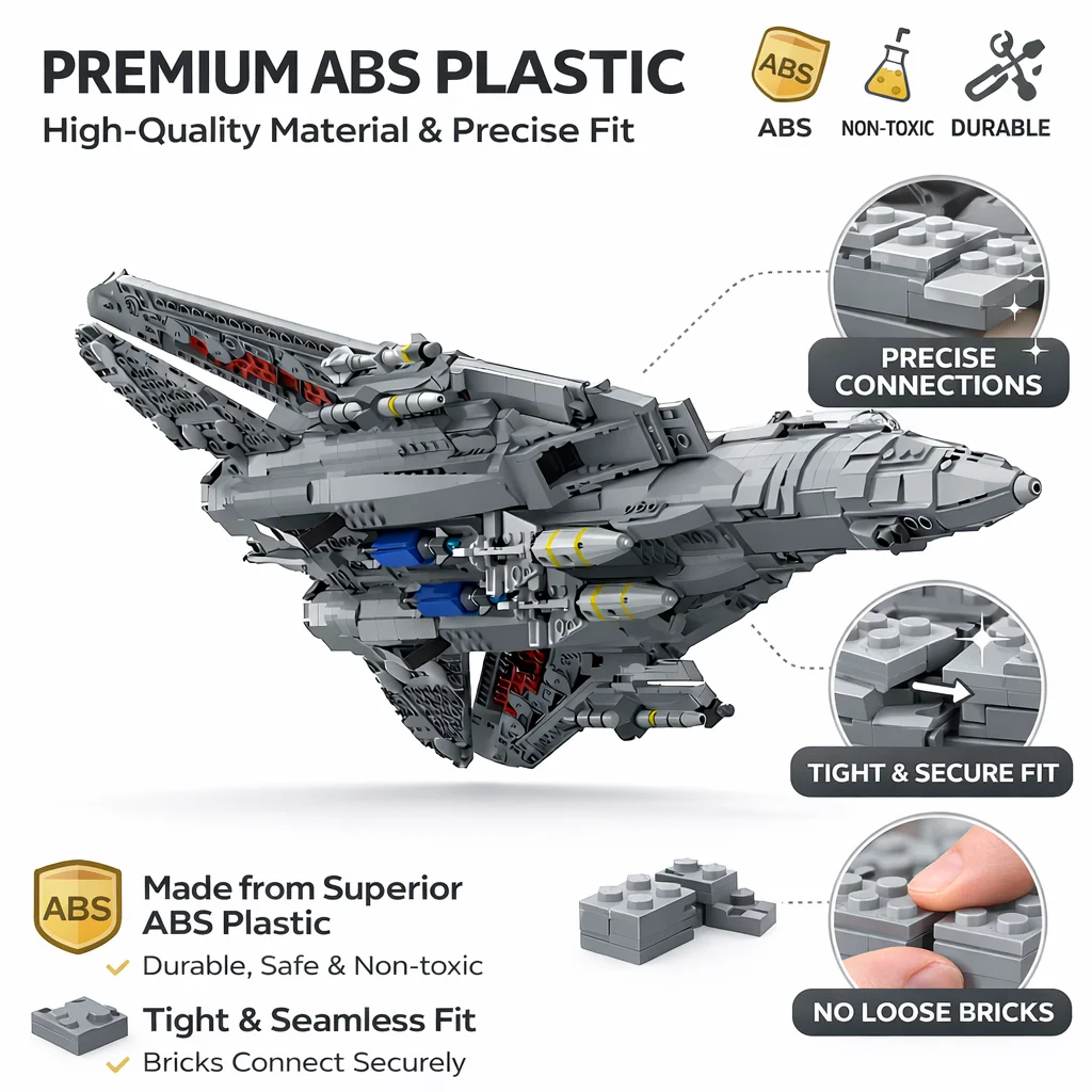 Military F-14D Super Tomcat Fighter Jet Building Blocks Aircraft Model Bricks MOC DIY Toy Gift for Adults Display view 2
