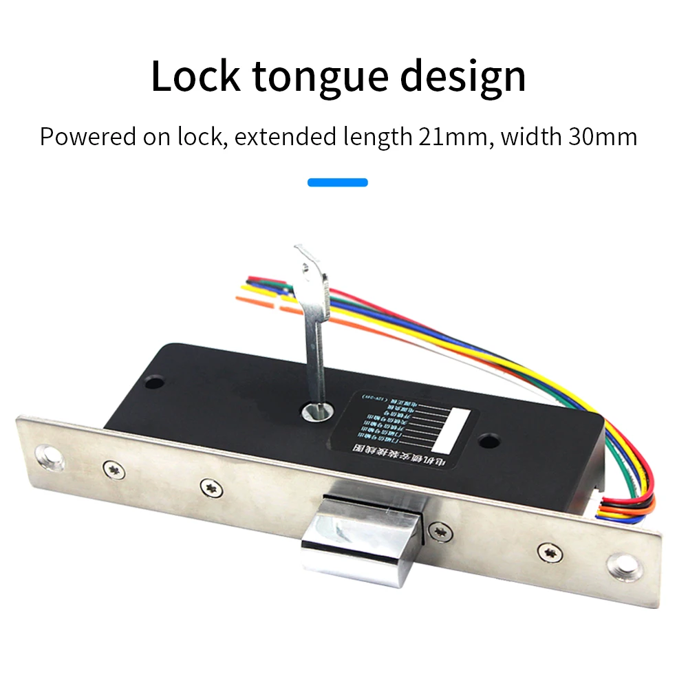 Imagem -03 - Eletrônico Smart Door Lock Encaixado Montado Rim Parafuso Motor Lock Chave Mecânica Desbloquear Home Lock Euro Door dc 12v 24v